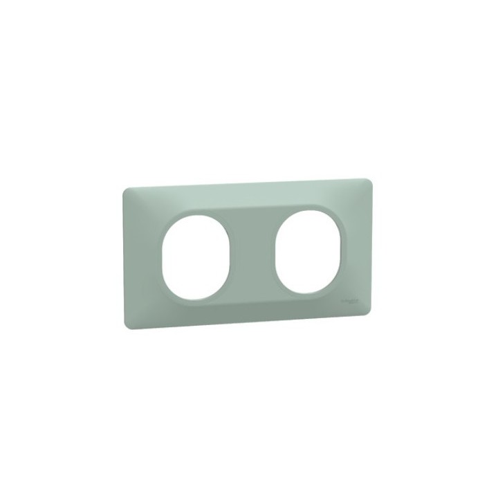 Ovalis - Plaque de finition - 2 postes Sauge - Réf : S320704A