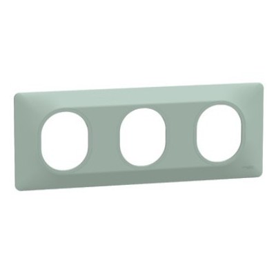 Ovalis - Plaque de finition - 3 postes Sauge - Réf : S320706A
