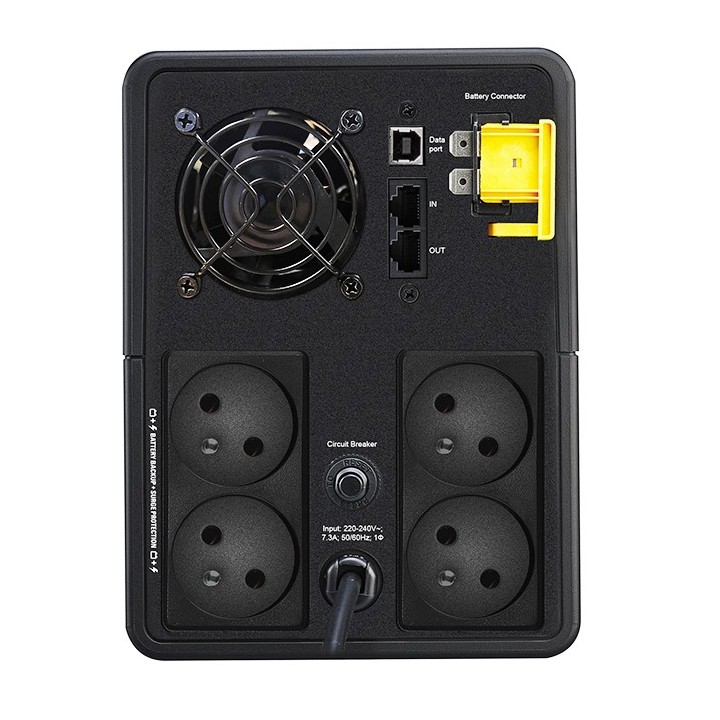 Schneider - Onduleur line interactive - 1600VA / 960W / 230V - 4 prises FR - Port USB - Réf : BX1600MI-FR