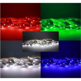 Miidex Lighting - Bandeau LED RGB+W 5m 60 LED/m 9W/m IP20 - 24V - Réf : 100425