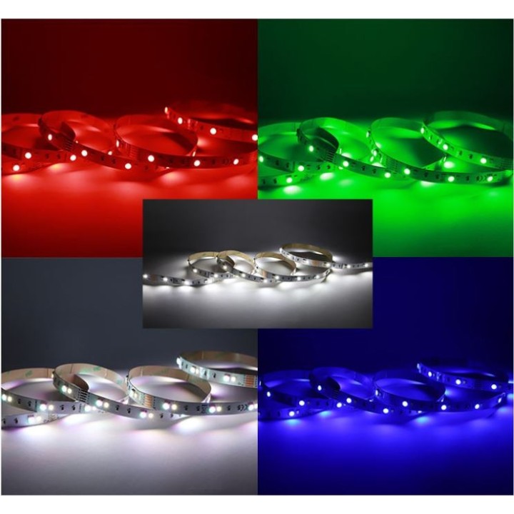 Miidex Lighting - Bandeau LED RGB+W 5m 60 LED/m 9W/m IP20 - 24V - Réf : 100425