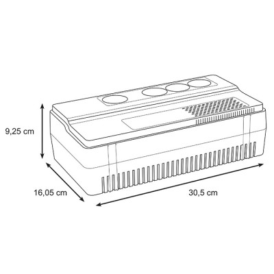 Schneider - Onduleur line interactive - 1000VA / 600W / 230V - 4 prises Schuko/FR - Réf : BVS1000I-GR