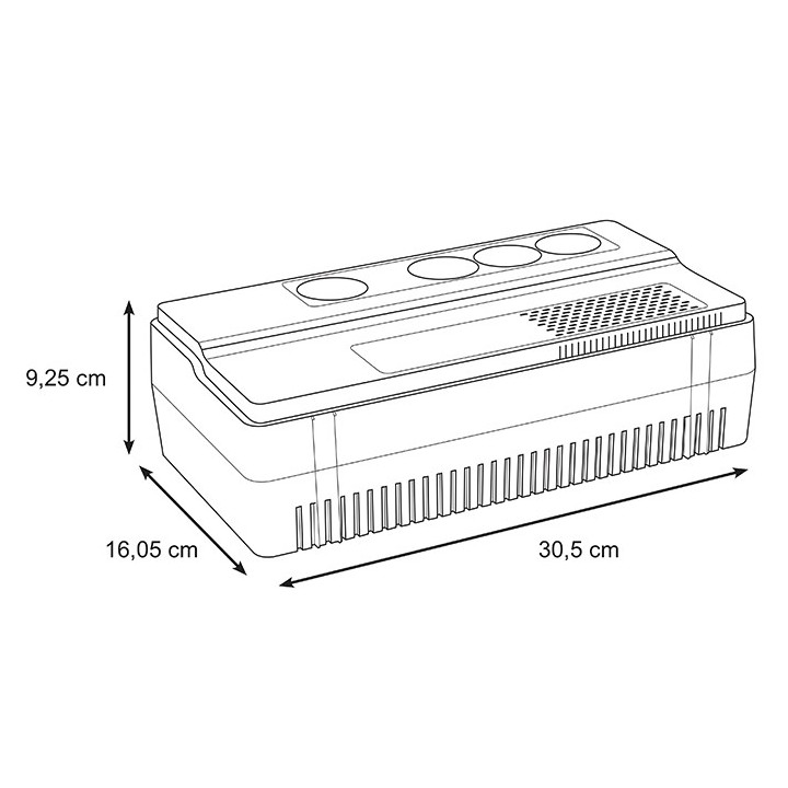 Schneider - Onduleur line interactive - 1000VA / 600W / 230V - 4 prises Schuko/FR - Réf : BVS1000I-GR