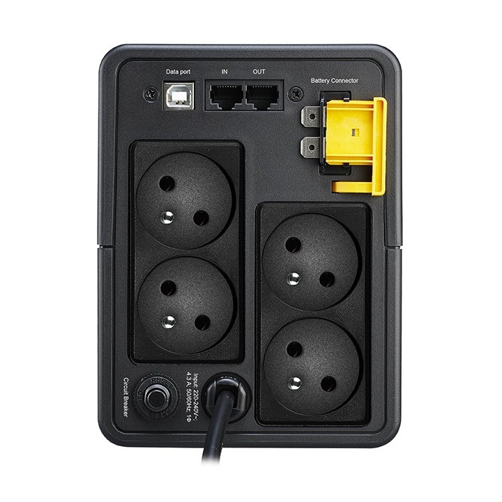 Schneider - Onduleur line interactive - 950VA / 520W / 230V - 4 prises FR - Port USB - Réf : BX950MI-FR