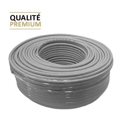 Krisane - Câble gris CAT5E F/UTP 4 pairs LSZH 100ohm - couronne de 100m - Réf : KRI100/3
