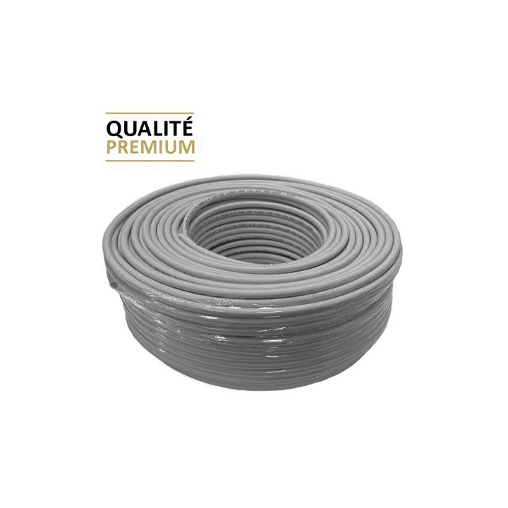 Krisane - Câble gris CAT5E F/UTP 4 pairs LSZH 100ohm - couronne de 100m - Réf : KRI100/3