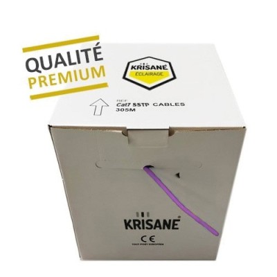 Krisane - Câble violet CAT7 SSTP 4 paires LSZH 100ohm - couronne de 305m - Réf : KRI305/4