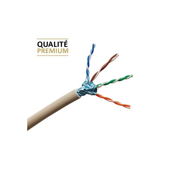 Krisane - Câble CAT5E - F-UTP - 4 pairs - LSZH - Coupe au Mètre - Réf : CPE-CAT5-F-UTP-4P