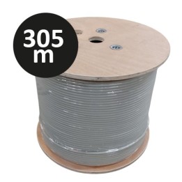 Krisane - Câble gris CAT5E F/UTP 4 paires LSZH 100ohm - carton de 305m - Réf : KRI305/3