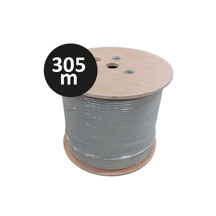 Krisane - Câble gris CAT5E F/UTP 4 paires LSZH 100ohm - carton de 305m - Réf : KRI305/3