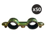 ING - Collier sanitaire double isolé pour fixation de tuyauteries - ∅16 mm - Boîte de 50 - Réf : INGA501830