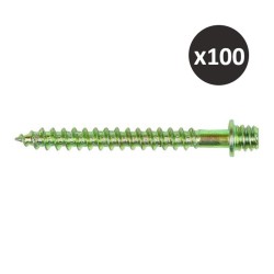 ING - Patte à vis bois sanitaire pour fixation de tuyauteries - 40 mm - M7 - Boîte de 100 - Réf : INGA504015