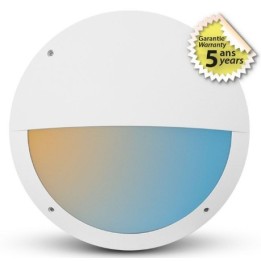 Miidex Lighting - LED Hublot Ø300mm Asymétrique Blanc - 20W - CCT - IP65 - Garantie 5 ans - Réf : 100892