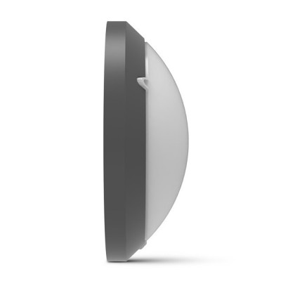Miidex Lighting - LED Hublot Gris anthracite + Détecteur RF Ø300 - 15W - CCT - Réf : 100641