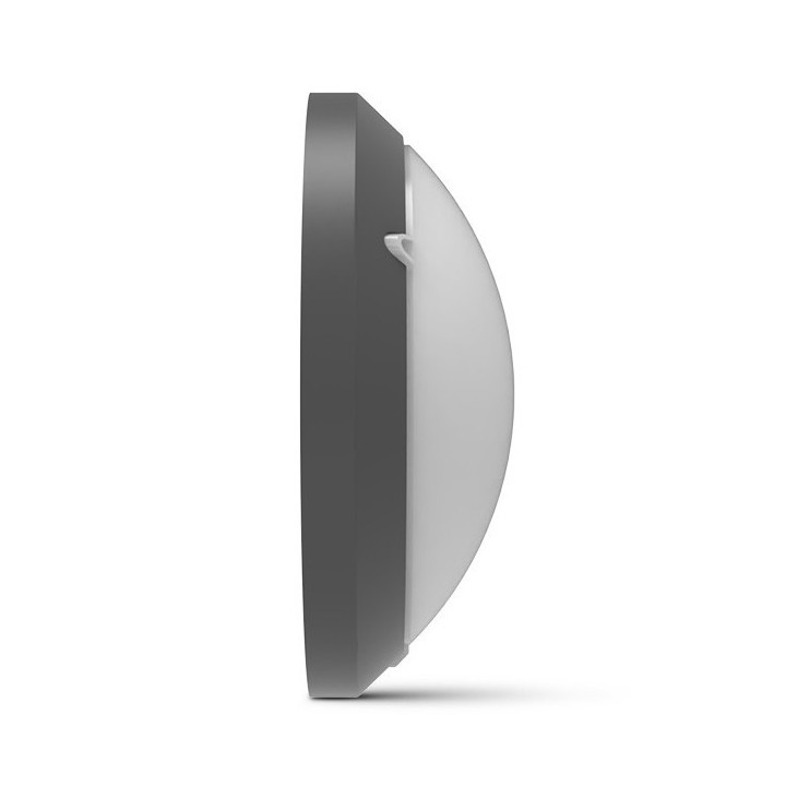 Miidex Lighting - LED Hublot Gris anthracite + Détecteur RF Ø300 - 15W - CCT - Réf : 100641