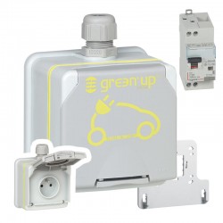 Legrand - Kit prise saillie étanche Green'Up pour véhicule électrique + disjoncteur différentiel - 20A - Réf : 090471+410754