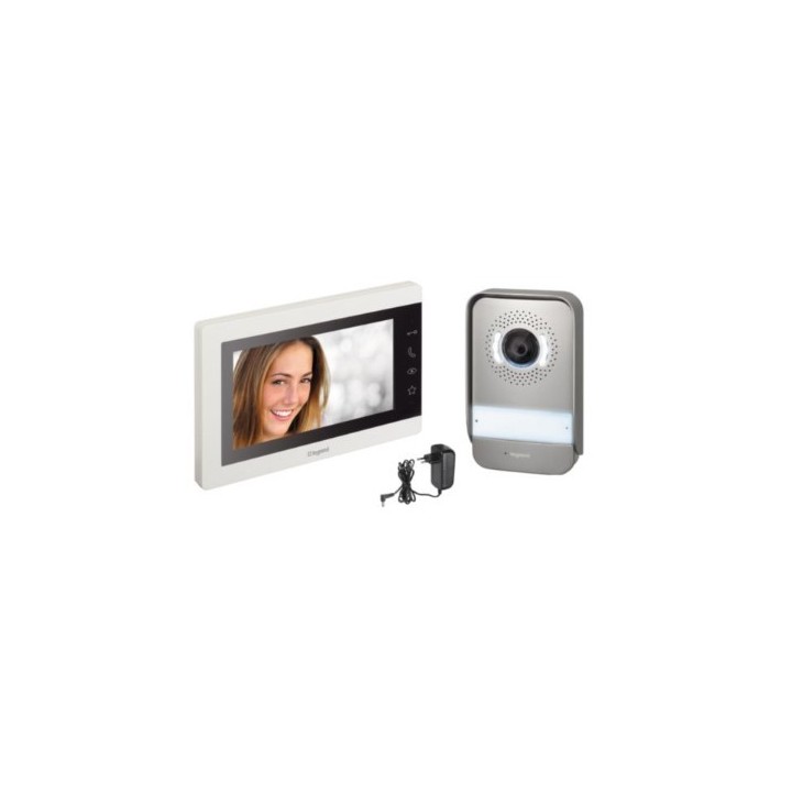 Legrand - Visiophone Easy Kit Essential avec écran 7 pouces blanc et platine de rue - Réf : 367910