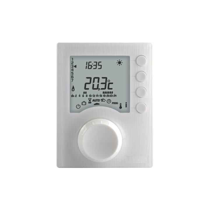 Delta Dore - Thermostat programmable radio pour chauffage eau chaude - Alimentation piles - Réf : 6053064