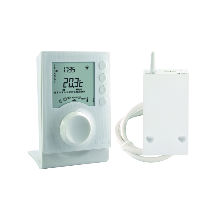 Delta Dore - Thermostat programmable radio pour chauffage eau chaude - Alimentation piles - Réf : 6053064