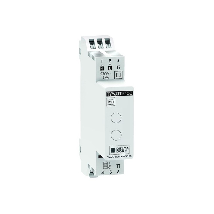 Delta Dore - Capteur connecté modulaire installation monophasée - Suivi conso électriques - 1 poste + total elec - Réf : 6110039
