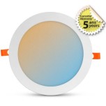 Miidex Lighting - Plafonnier LED Blanc Ø225 18W CCT GARANTIE 5 ANS - Réf : 77678