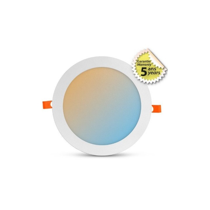 Miidex Lighting - Plafonnier LED Blanc Ø225 18W CCT GARANTIE 5 ANS - Réf : 77678