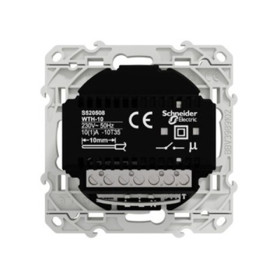 Schneider Odace - Prise de courant 2P+T Affleurante + USB - Anthracite - connexion rapide - Réf : S540089