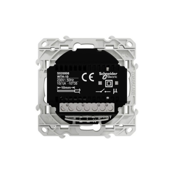 Schneider Odace - Prise de courant 2P+T Affleurante + USB - Anthracite - connexion rapide - Réf : S540089