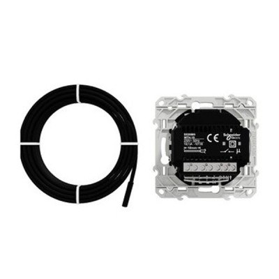 Schneider Odace - Prise de courant 2P+T Affleurante + USB - Anthracite - connexion rapide - Réf : S540089