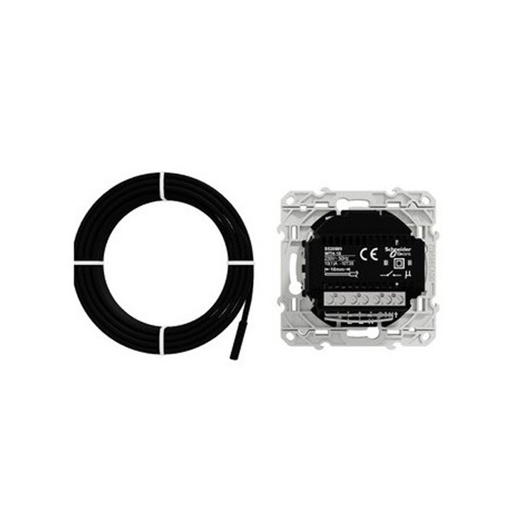 Schneider Odace - Prise de courant 2P+T Affleurante + USB - Anthracite - connexion rapide - Réf : S540089