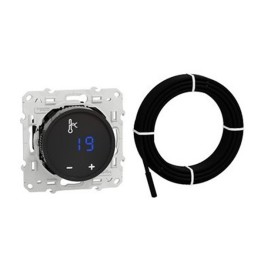 Schneider Odace - Thermostat fil pilote à écran tactile noir - Réf : S520509