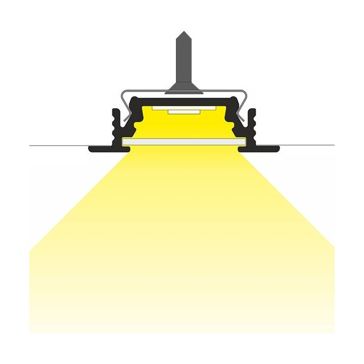 Miidex - Profilé Rainure Aluminium Anodisé - 1m pour bandeaux LED 10mm - Réf : 9822