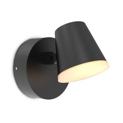 Miidex Lighting - Applique Murale Orientable LED Noir 12,5W 3000K - Réf : 100934