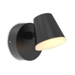 Miidex Lighting - Applique Murale Orientable LED Noir 12,5W 3000K - Réf : 100934