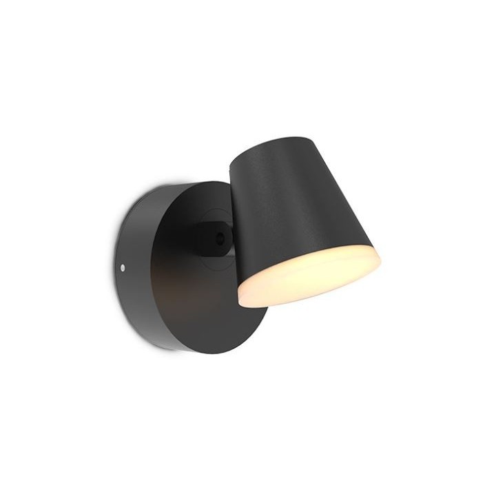 Miidex Lighting - Applique Murale Orientable LED Noir 12,5W 3000K - Réf : 100934