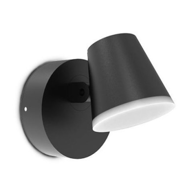 Miidex Lighting - Applique Murale Orientable LED Noir 12,5W 3000K - Réf : 100934