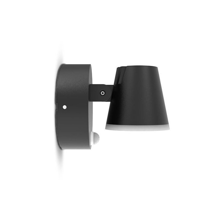 Miidex Lighting - Applique Murale Orientable LED Noir + Détecteur IR 12,5W 3000K - Réf : 100935