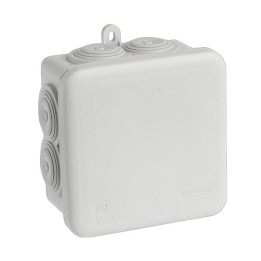 Eur'ohm - Boîte de dérivation étanche - IP55 - Couvercle enclipsable - 80x80x45 mm - Réf : 50033
