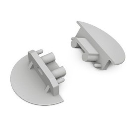 Miidex - Terminaison Gris pour Profilé Rainure Pack de 2 - Réf : 9868