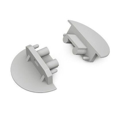 Miidex - Terminaison Gris pour Profilé Rainure Pack de 2 - Réf : 9868