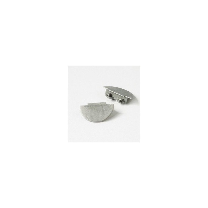 Miidex - Terminaison Gris pour Profilé Rainure 14.4mm Pack de 2 - Réf : 9900