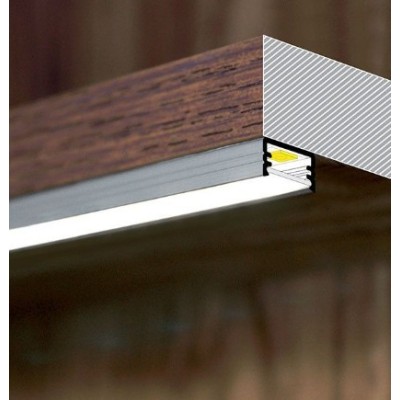Miidex - Profilé Fin Aluminium Brut 1m pour bandeaux LED 8mm - Réf : 9804