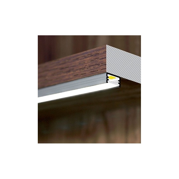 Miidex - Profilé Fin Aluminium Brut 1m pour bandeaux LED 8mm - Réf : 9804
