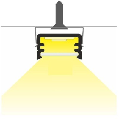Miidex - Profilé Fin Aluminium Brut 1m pour bandeaux LED 8mm - Réf : 9804