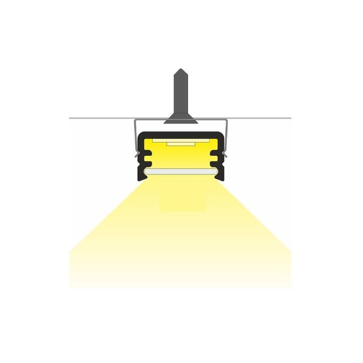 Miidex - Profilé Fin Aluminium Brut 1m pour bandeaux LED 8mm - Réf : 9804