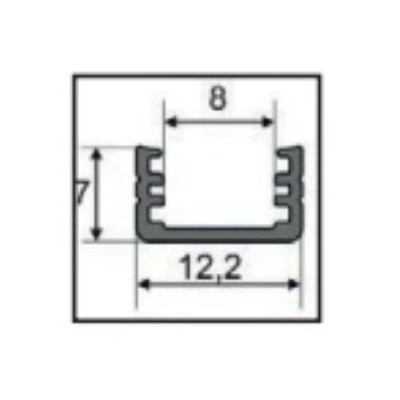 Miidex - Profilé Fin Aluminium Brut 1m pour bandeaux LED 8mm - Réf : 9804