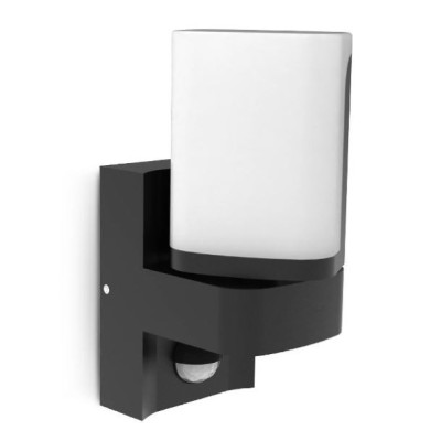 Miidex Lighting - Applique Murale Orientable LED Noir 7,5W 3000K + Détecteur IR - Réf : 100945