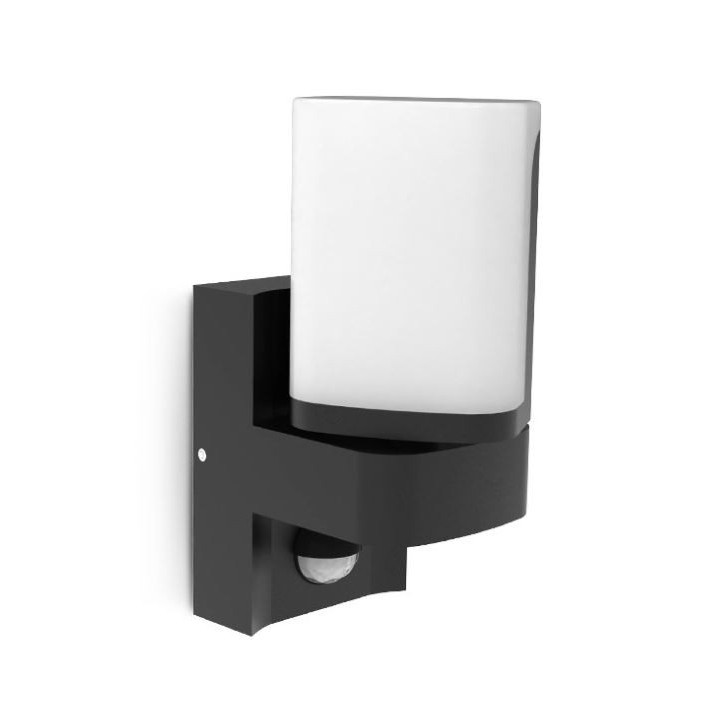 Miidex Lighting - Applique Murale Orientable LED Noir 7,5W 3000K + Détecteur IR - Réf : 100945