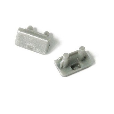 Miidex - Terminaison Gris pour Profilé fin Pack de 2 - Réf : 9866