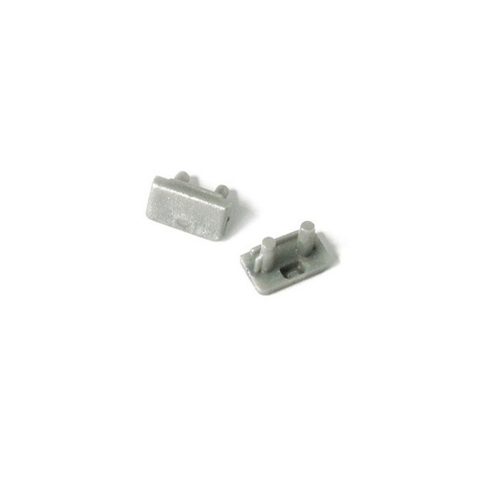 Miidex - Terminaison Gris pour Profilé fin Pack de 2 - Réf : 9866